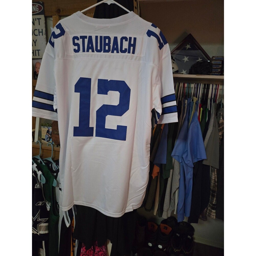NEW MITCHELL & NESS JERSEY 56*1971 THROWBACK NFL DALLAS COWBOYS STAUBACH #12*Tag - Picture 5 of 6